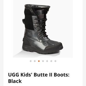NWT ugg kids butta II black boots